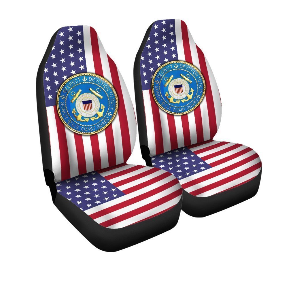 U.S Coast Guard Car Seat Covers Custom Us Flag Car Accessories - Gearcarcover - 3