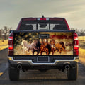 U.S Flag Horse Truck Tailgate Decal Custom Running Horse Car Accessories - Gearcarcover - 1