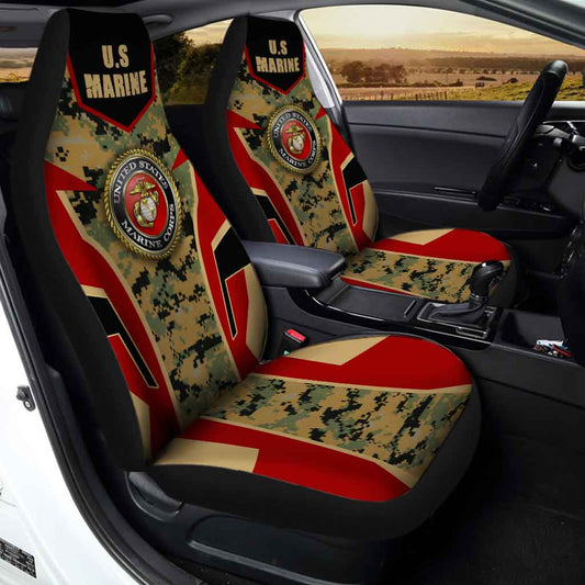 U.S Marine Corps Car Seat Covers Custom Camouflage Car Accessories - Gearcarcover - 2