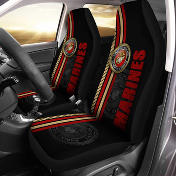 U.S Marine Corps Car Seat Covers Custom Marines Car Accessories - Gearcarcover - 1