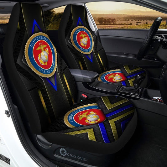 U.S Marine Corps Car Seat Covers Custom USMC Car Accessories - Gearcarcover - 1