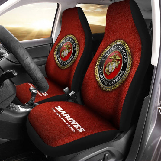 U.S Marine Corps Car Seat Covers Custom USMC Printed Car Accessories - Gearcarcover - 1