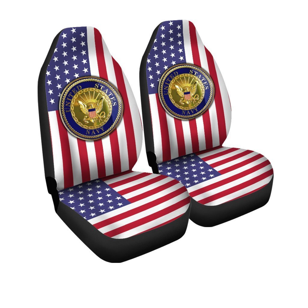 U.S Navy Car Seat Covers Custom US Flag Car Accessories - Gearcarcover - 3