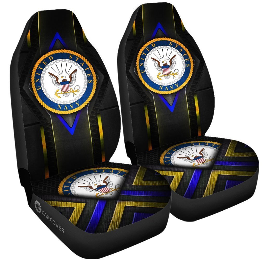 U.S Navy Car Seat Covers Custom USN Car Accessories Veteran Patriotic - Gearcarcover - 4