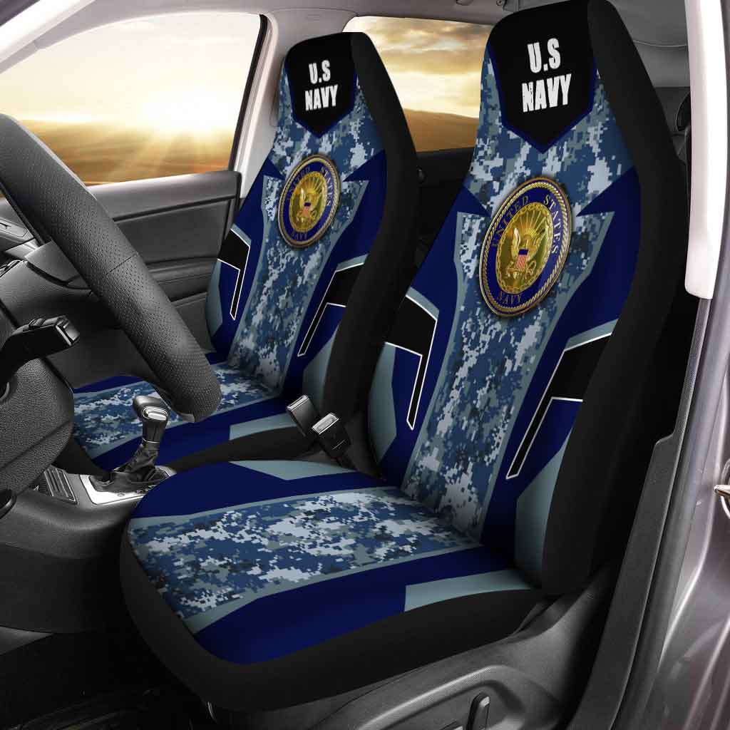 U.S Navy Luxury Car Seat Covers Custom Camouflage Car Accessories - Gearcarcover - 1