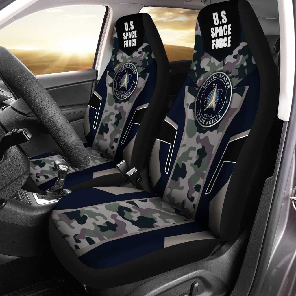 U.S Space Force Car Seat Covers Custom Camouflage Military Car Accessories - Gearcarcover - 2