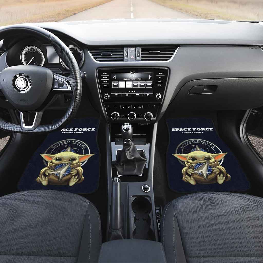 U.S Space Force USSF Car Floor Mats Baby Yoda Car Accessories - Gearcarcover - 2