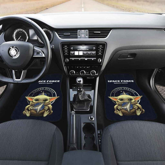 U.S Space Force USSF Car Floor Mats Baby Yoda Car Accessories - Gearcarcover - 2