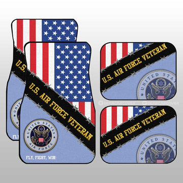 U.S. Air Force Veterans Car Floor Mats Custom United States Military Car Accessories - Gearcarcover - 1