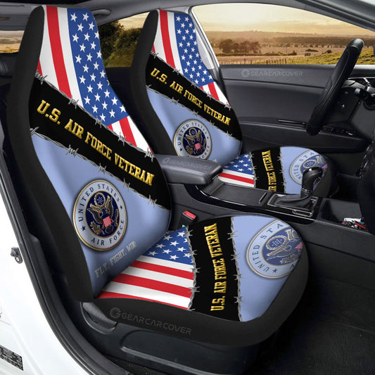 U.S. Air Force Veterans Car Seat Covers Custom United States Military Car Accessories - Gearcarcover - 1