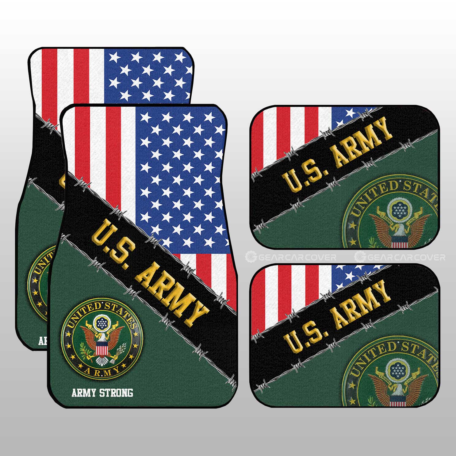 U.S. Army Car Floor Mats Custom United States Military Car Accessories - Gearcarcover - 1