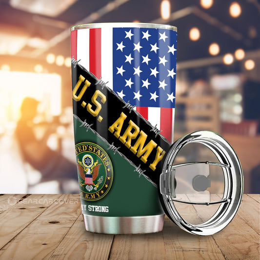 U.S. Army Tumbler Cup Custom United States Military Car Accessories - Gearcarcover - 1