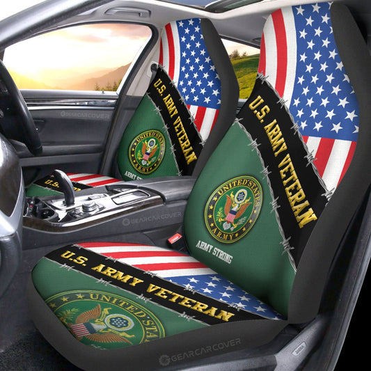 U.S. Army Veterans Car Seat Covers Custom United States Military Car Accessories - Gearcarcover - 2