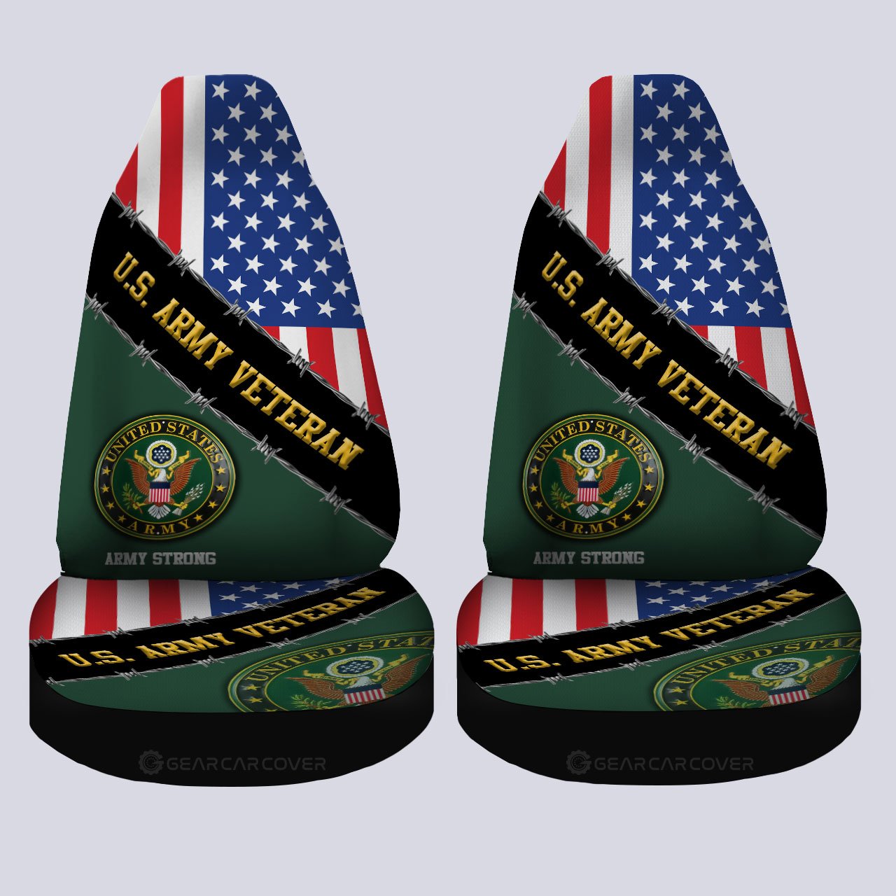 U.S. Army Veterans Car Seat Covers Custom United States Military Car Accessories - Gearcarcover - 4
