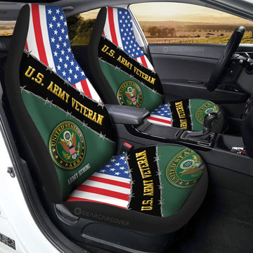 U.S. Army Veterans Car Seat Covers Custom United States Military Car Accessories - Gearcarcover - 1