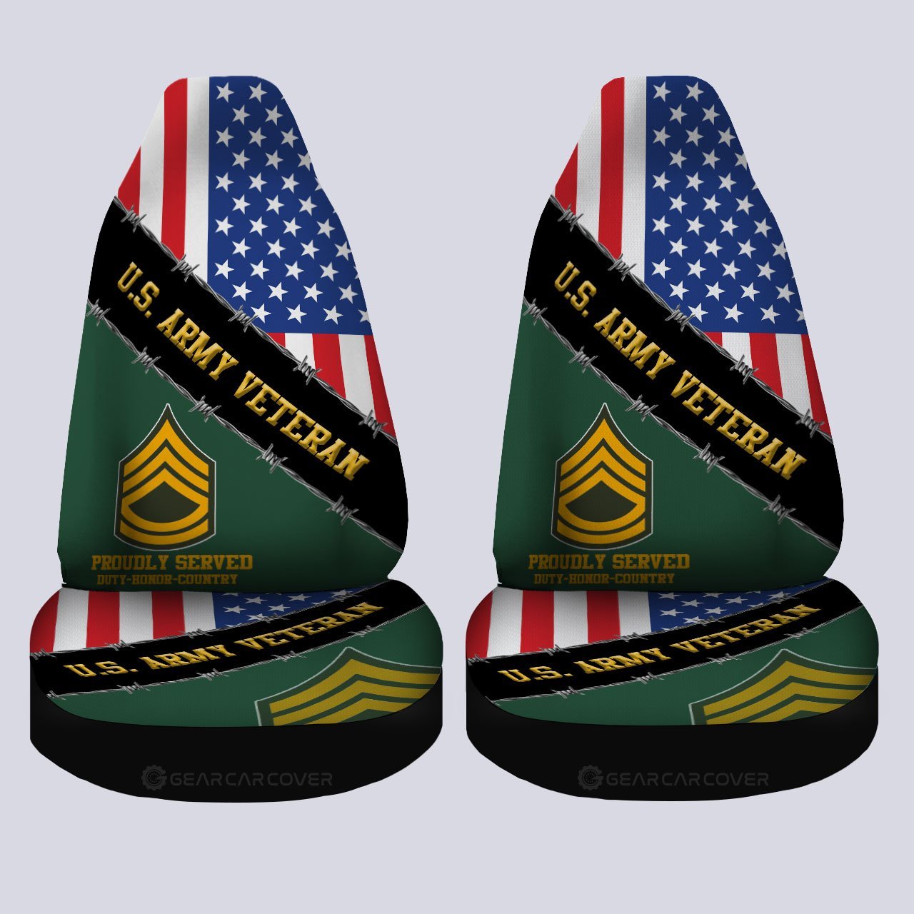 U.S. Army Veterans Car Seat Covers Custom United States Military Custom Car Accessories - Gearcarcover - 4