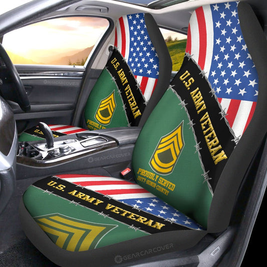 U.S. Army Veterans Car Seat Covers Custom United States Military Custom Car Accessories - Gearcarcover - 2