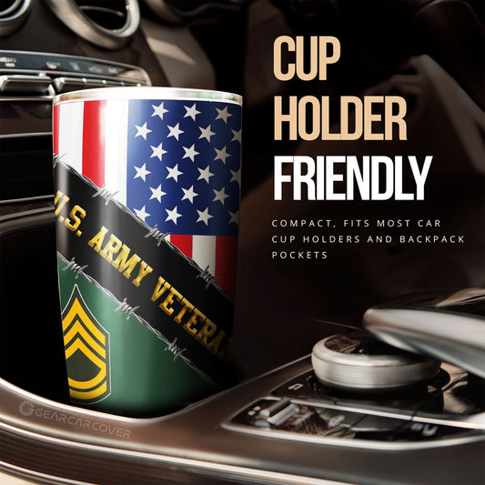 U.S. Army Veterans Tumbler Cup Custom United States Military Car Interior Accessories - Gearcarcover - 2