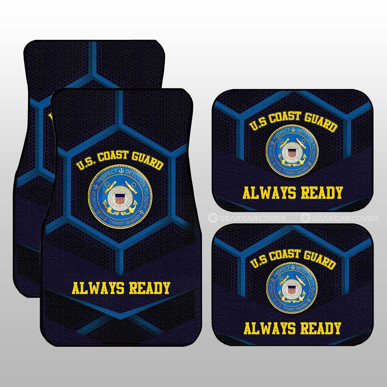 U.S. Coast Guard Car Floor Mats Custom US Military Car Accessories - Gearcarcover - 1