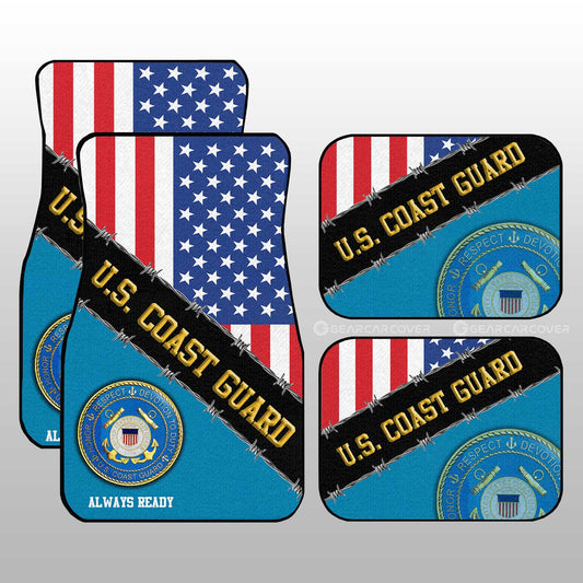 U.S. Coast Guard Car Floor Mats Custom United States Military Car Accessories - Gearcarcover - 1
