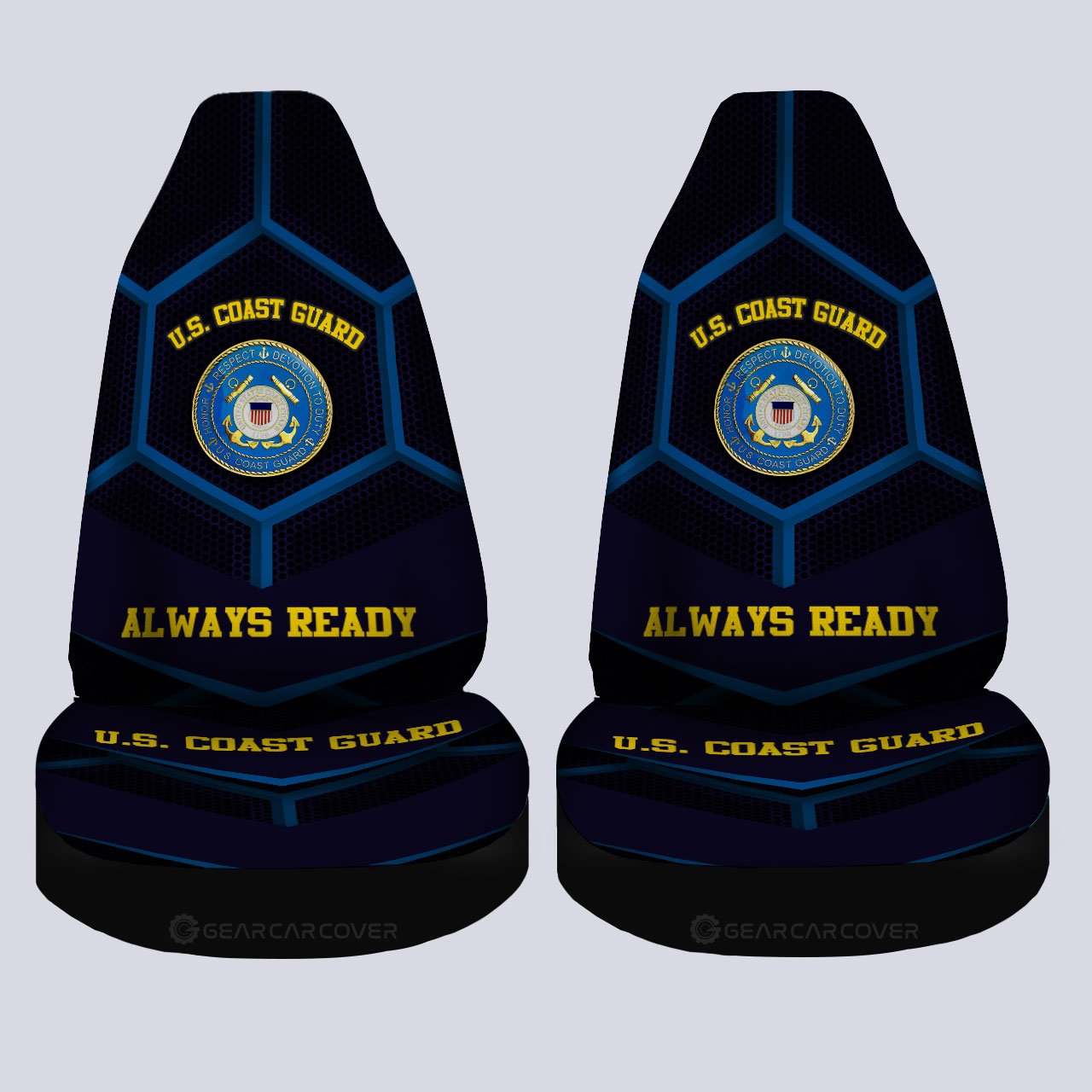 U.S. Coast Guard Car Seat Covers Custom US Military Car Accessories - Gearcarcover - 4