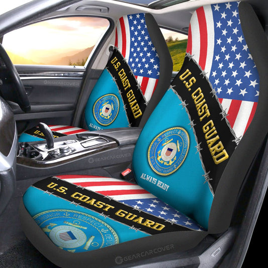 U.S. Coast Guard Car Seat Covers Custom United States Military Car Accessories - Gearcarcover - 2
