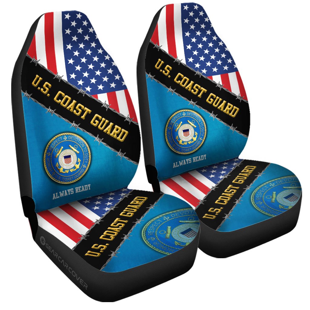 U.S. Coast Guard Car Seat Covers Custom United States Military Car Accessories - Gearcarcover - 3