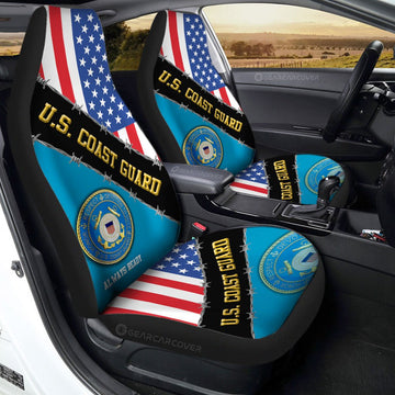 U.S. Coast Guard Car Seat Covers Custom United States Military Car Accessories - Gearcarcover - 1
