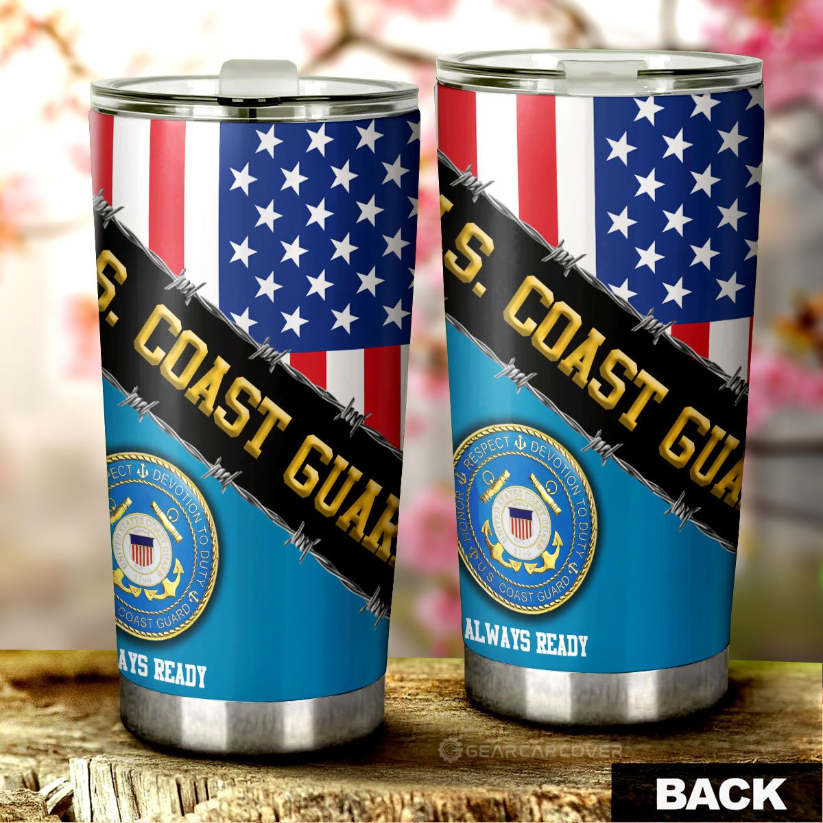 U.S. Coast Guard Tumbler Cup Custom United States Military Car Accessories - Gearcarcover - 3