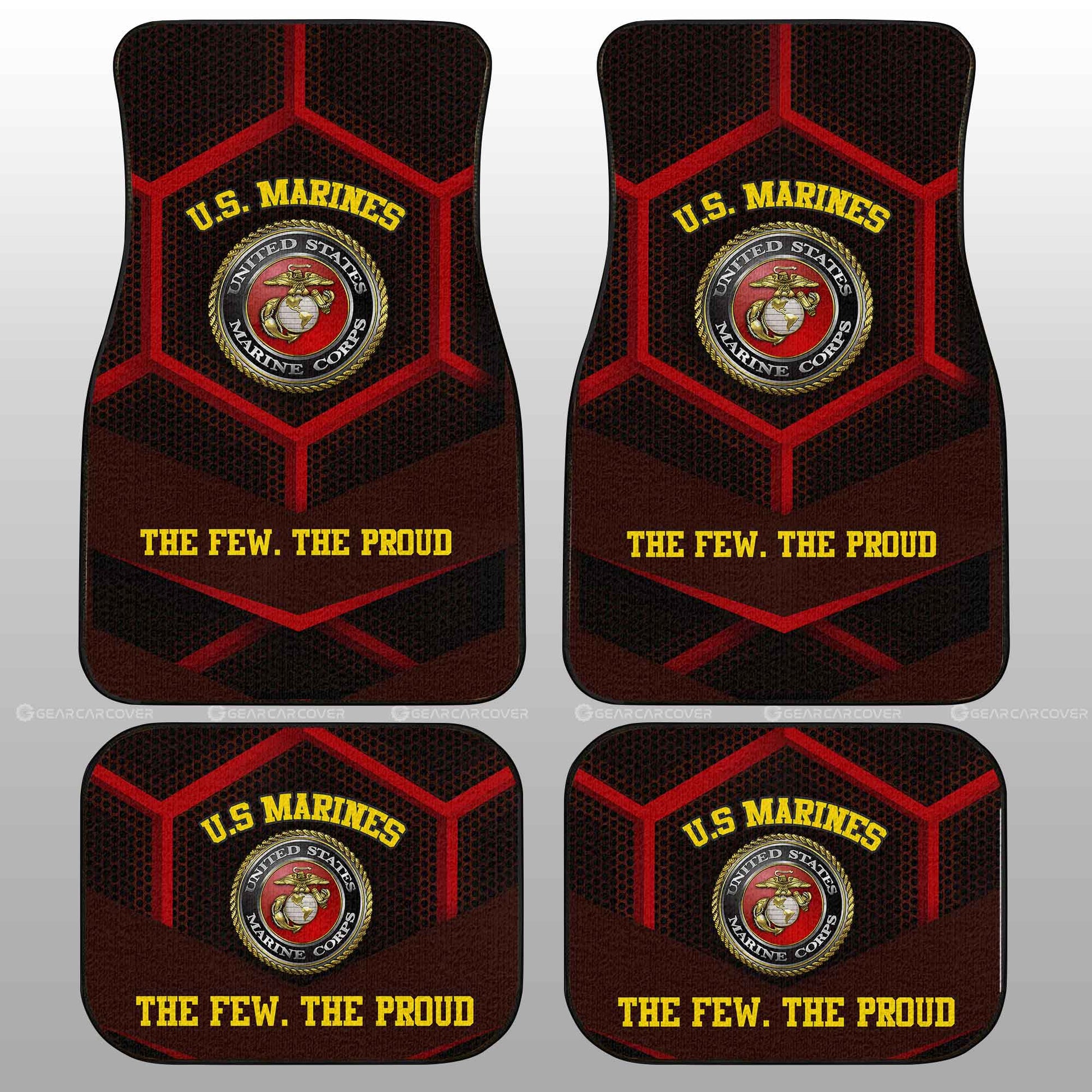 U.S. Marine Corps Car Floor Mats Custom US Military Car Accessories - Gearcarcover - 2