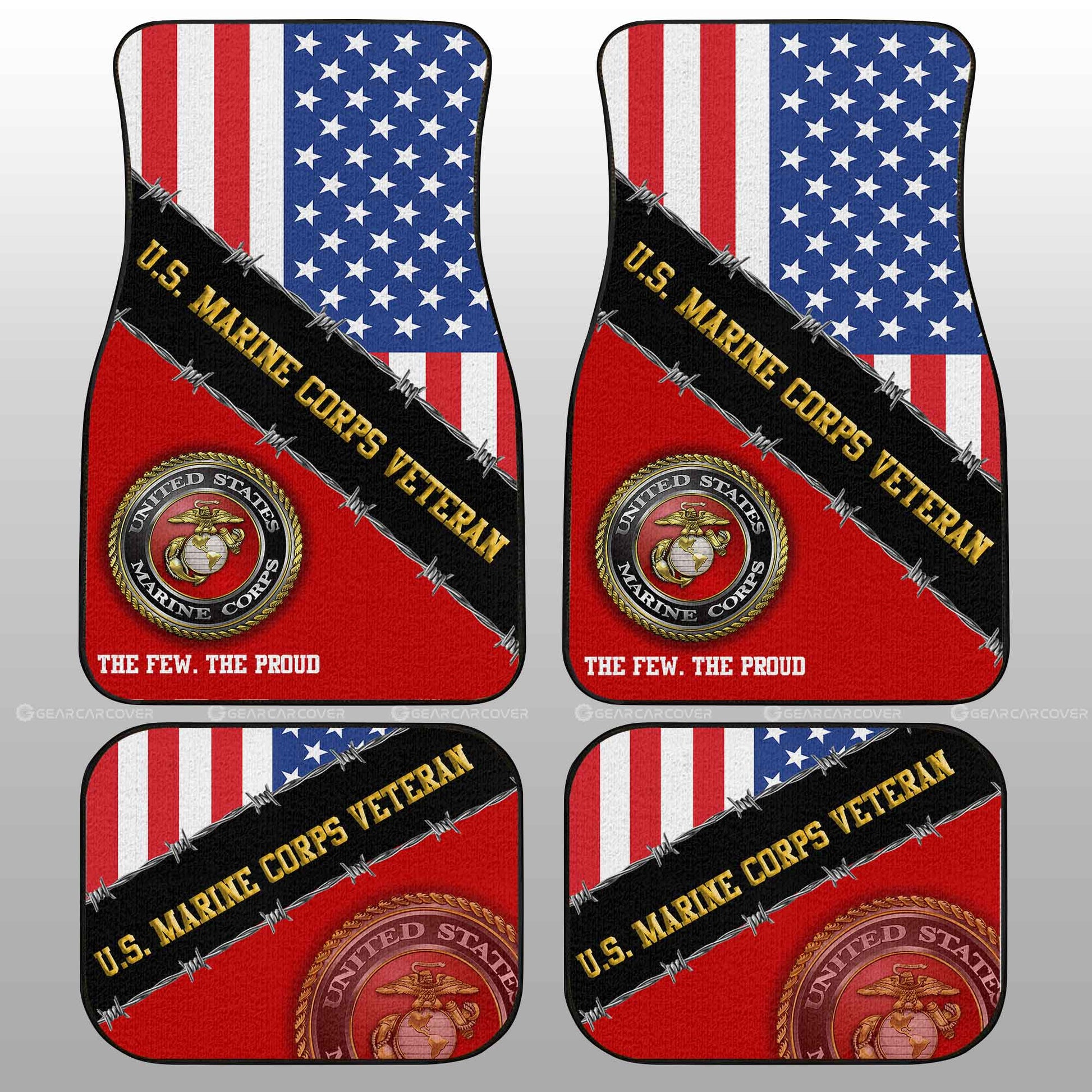 U.S. Marine Corps Car Floor Mats Custom United States Military Car Accessories - Gearcarcover - 2