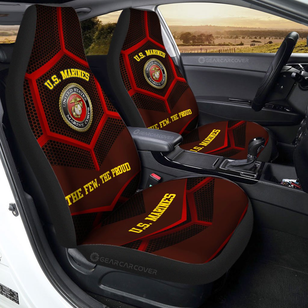 U.S. Marine Corps Car Seat Covers Custom US Military Car Accessories - Gearcarcover - 2