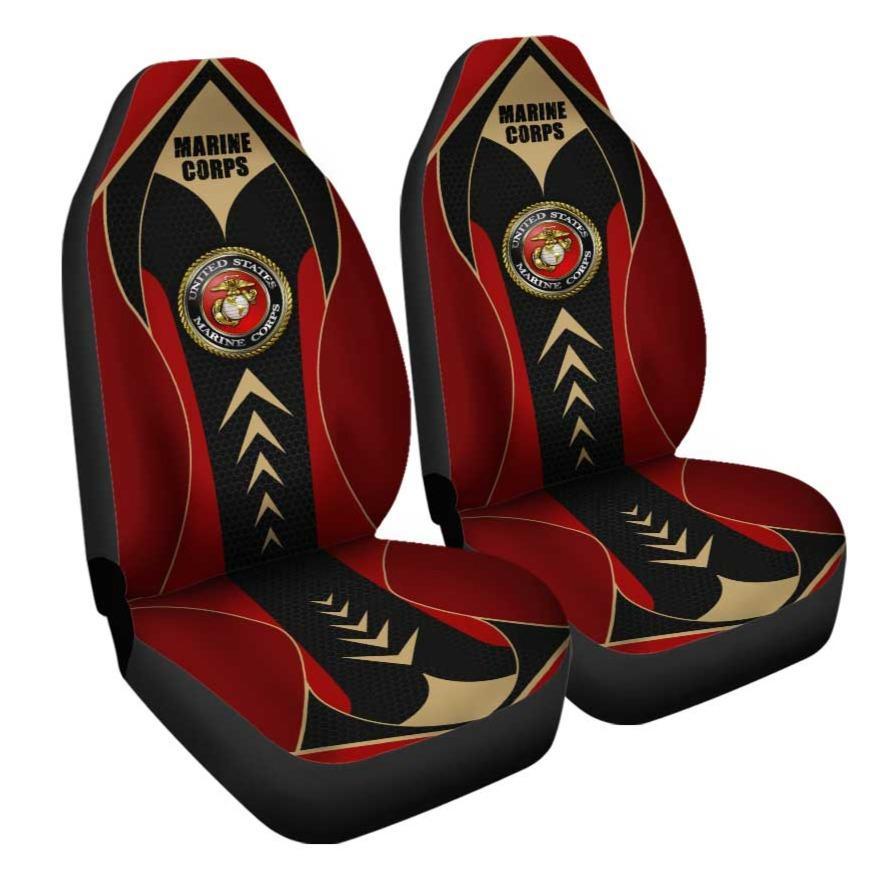U.S. Marine Corps Car Seat Covers Custom USMC Car Accessories Patriotic - Gearcarcover - 3