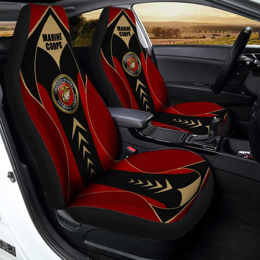U.S. Marine Corps Car Seat Covers Custom USMC Car Accessories Patriotic - Gearcarcover - 1