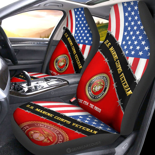 U.S. Marine Corps Car Seat Covers Custom United States Military Car Accessories - Gearcarcover - 2