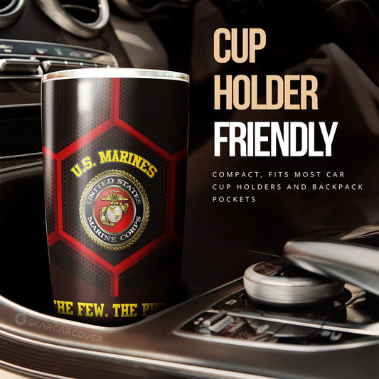 U.S. Marine Corps Tumbler Cup Custom US Military Car Accessories - Gearcarcover - 2