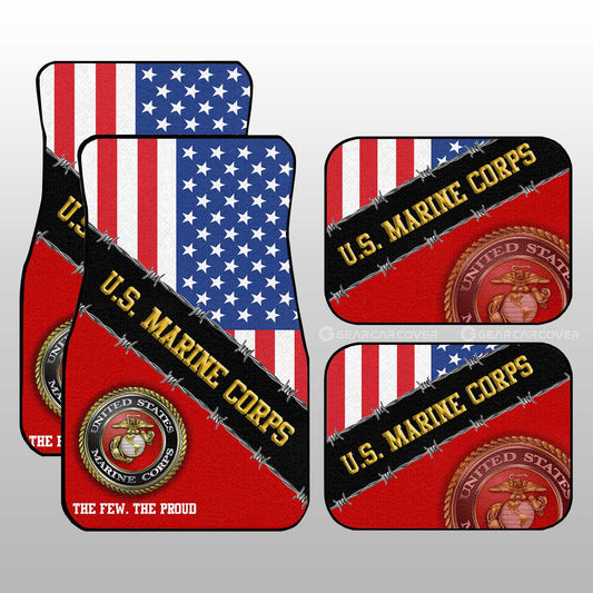 U.S. Marine Corps Veterans Car Floor Mats Custom United States Military Car Accessories - Gearcarcover - 1