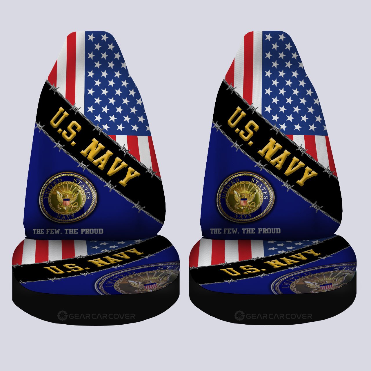 U.S. Navy Car Seat Covers Custom United States Military Car Accessories - Gearcarcover - 4