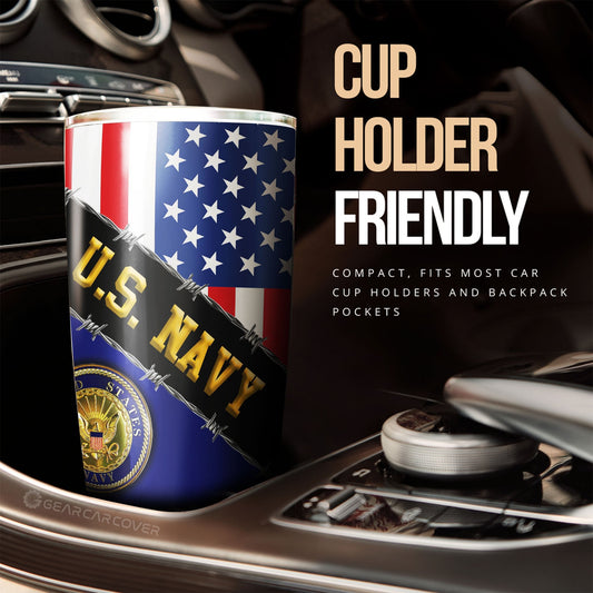U.S. Navy Tumbler Cup Custom United States Military Car Accessories - Gearcarcover - 2
