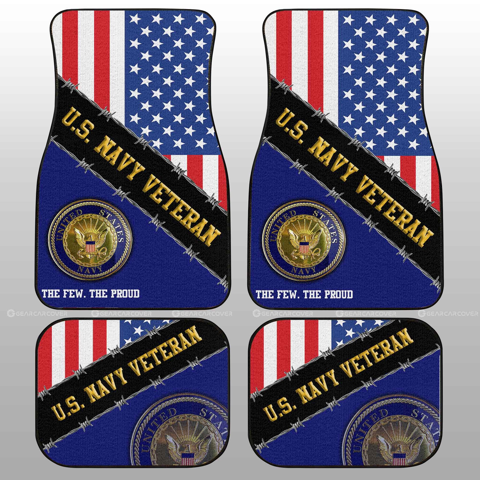 U.S. Navy Veterans Car Floor Mats Custom United States Military Car Accessories - Gearcarcover - 2