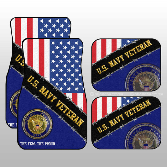 U.S. Navy Veterans Car Floor Mats Custom United States Military Car Accessories - Gearcarcover - 1