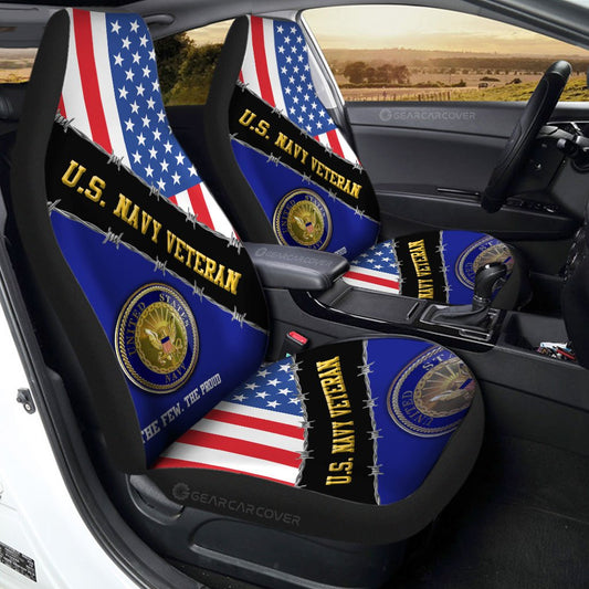 U.S. Navy Veterans Car Seat Covers Custom United States Military Car Accessories - Gearcarcover - 1