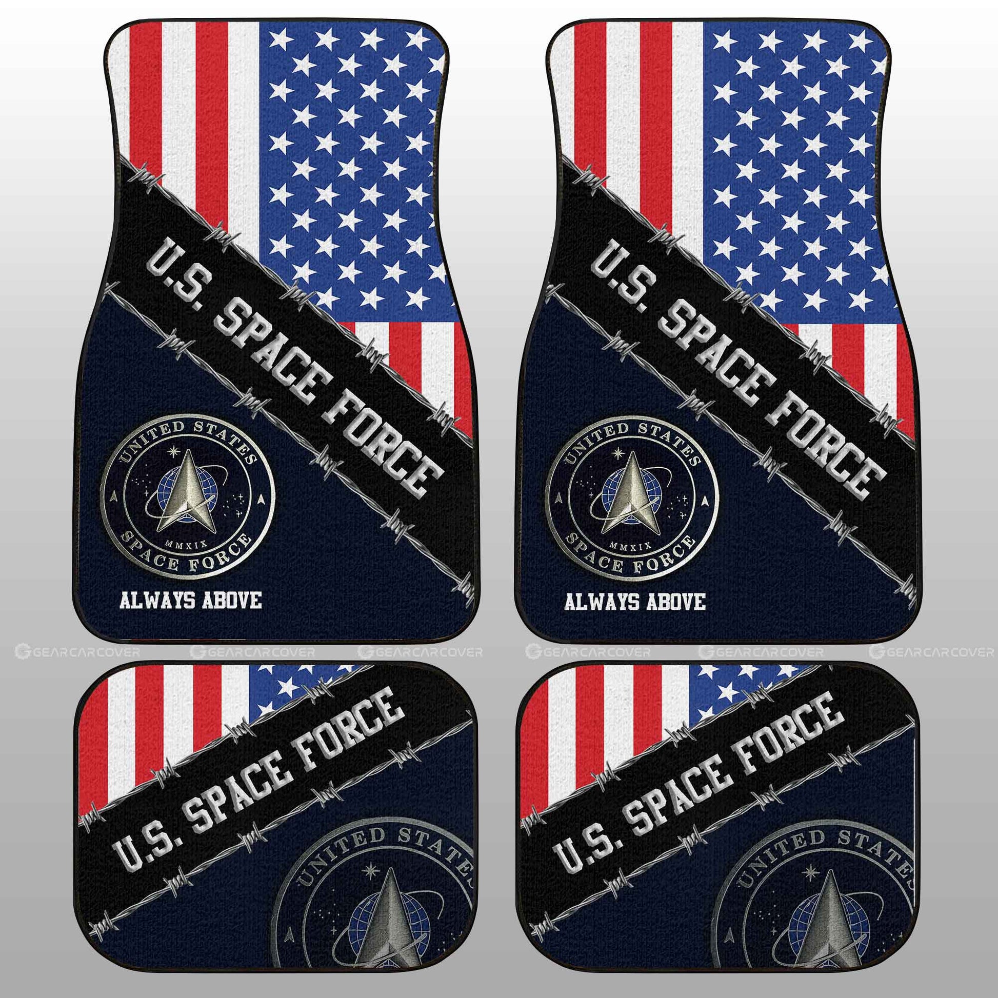 U.S. Space Force Car Floor Mats Custom United States Military Car Accessories - Gearcarcover - 2