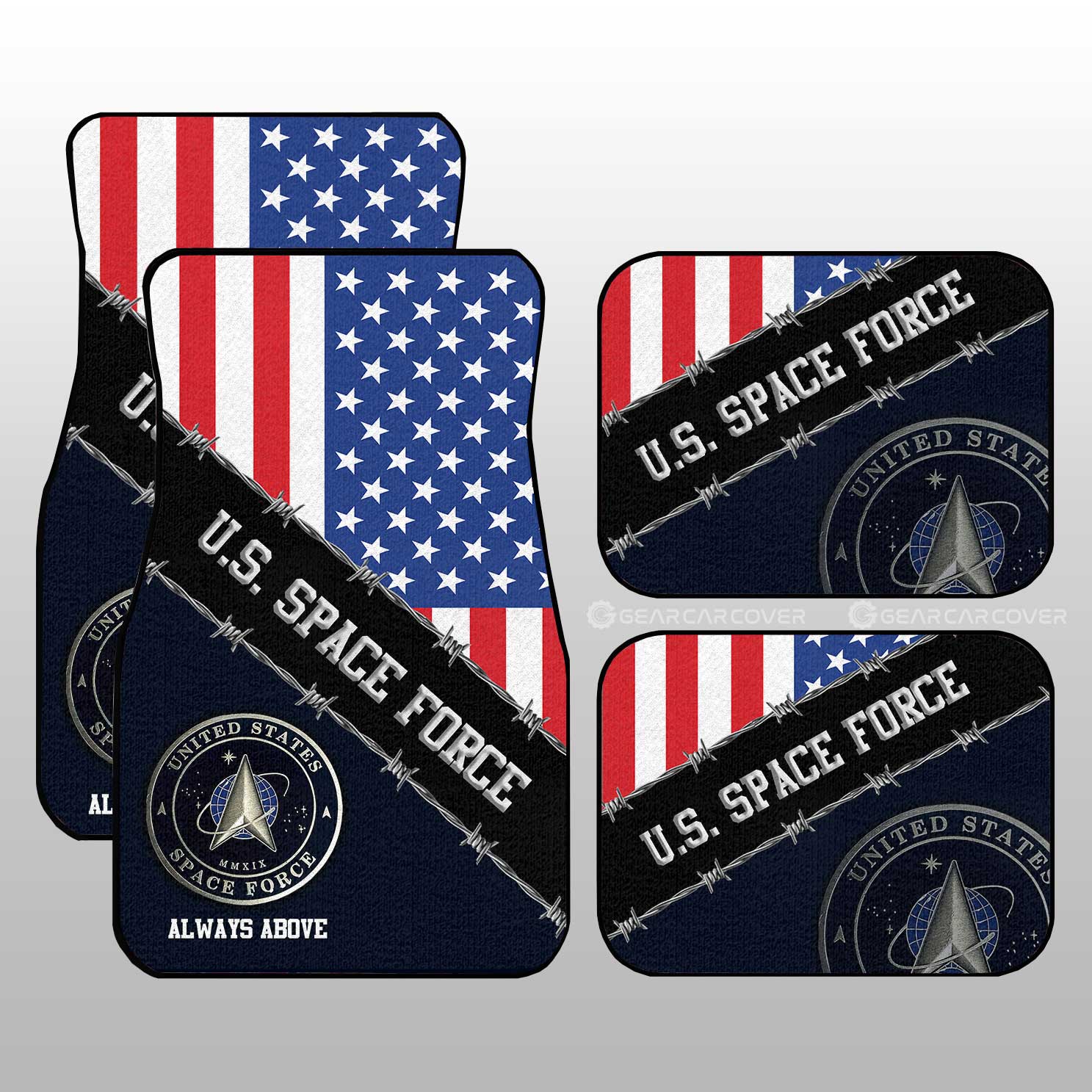 U.S. Space Force Car Floor Mats Custom United States Military Car Accessories - Gearcarcover - 1
