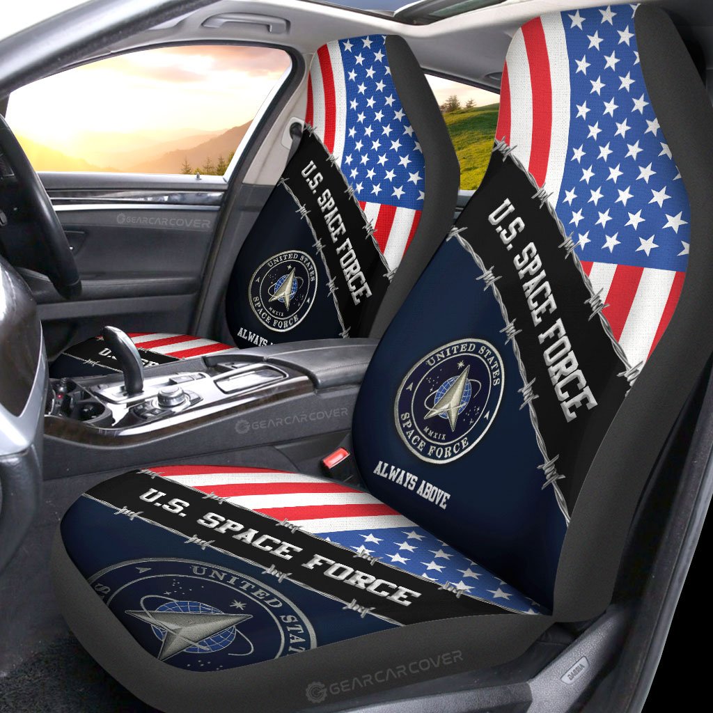 U.S. Space Force Car Seat Covers Custom United States Military Car Accessories - Gearcarcover - 2