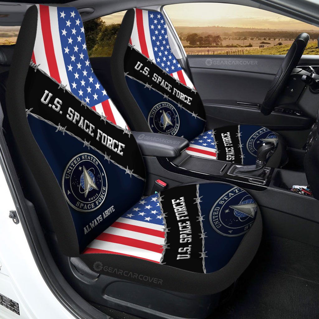 U.S. Space Force Car Seat Covers Custom United States Military Car Accessories - Gearcarcover - 1