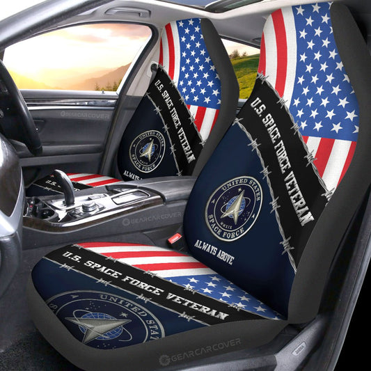 U.S. Space Force Veterans Car Seat Covers Custom United States Military Car Accessories - Gearcarcover - 2