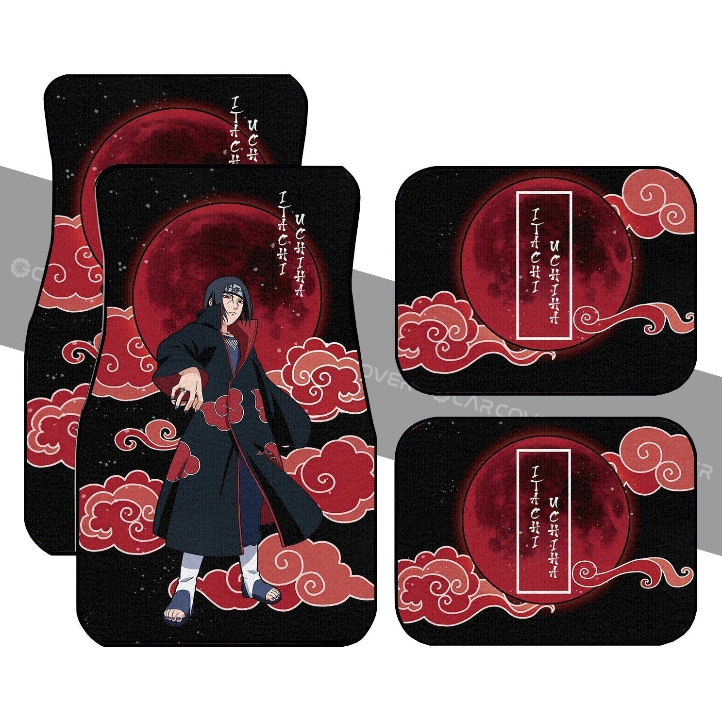 Uchiha Itachi Akatsuki Anime Car Floor Mats Custom Japan Style - Gearcarcover - 2