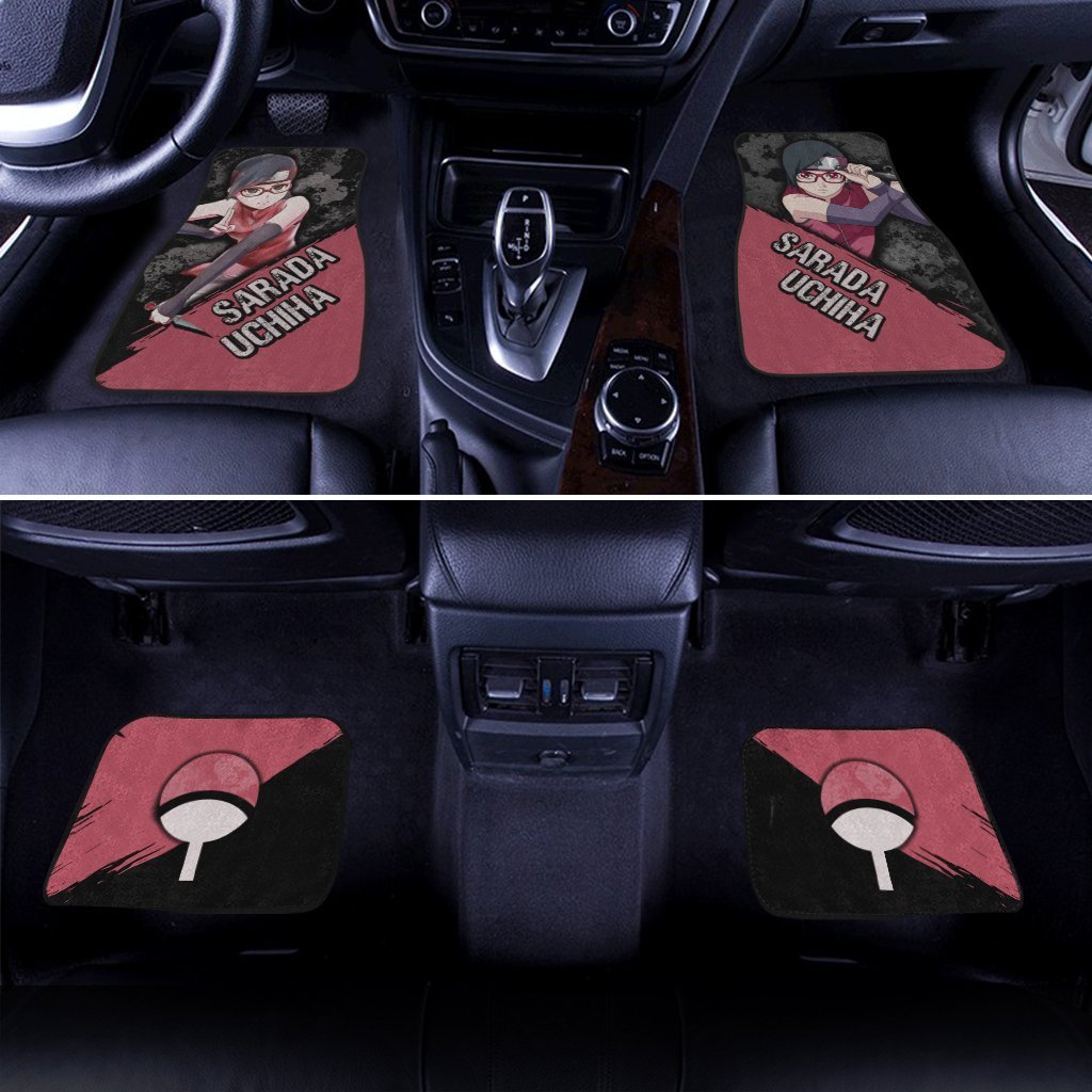 Uchiha Sadara Car Floor Mats Custom Boruto Anime Car Accessories - Gearcarcover - 4