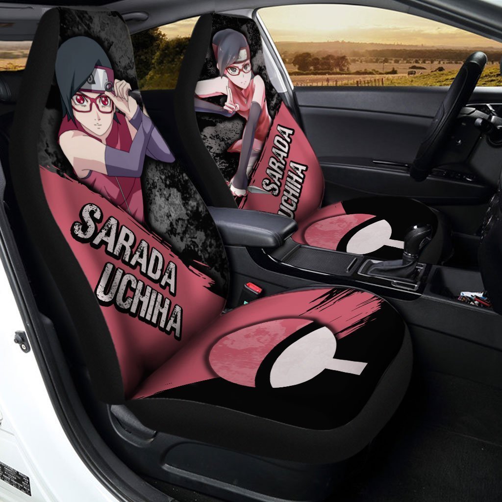 Uchiha Sadara Car Seat Covers Custom Boruto Anime Car Accessories - Gearcarcover - 2